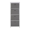 Orsina Lindo 4 Drawer Fabric Storage Cabinet – Grey Bedroom Organiser