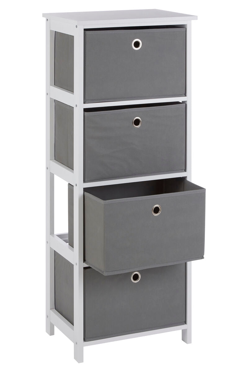 Orsina Lindo 4 Drawer Fabric Storage Cabinet – Grey Bedroom Organiser