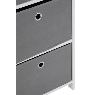 Orsina Lindo 4 Drawer Fabric Storage Cabinet – Grey Bedroom Organiser