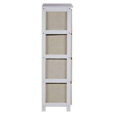 Orsina Lindo 4 Drawer Fabric Storage Cabinet – Natural Bedroom Organiser