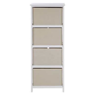 Orsina Lindo 4 Drawer Fabric Storage Cabinet – Natural Bedroom Organiser