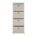 Orsina Lindo 4 Drawer Fabric Storage Cabinet – Natural Bedroom Organiser
