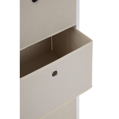 Orsina Lindo 4 Drawer Fabric Storage Cabinet – Natural Bedroom Organiser