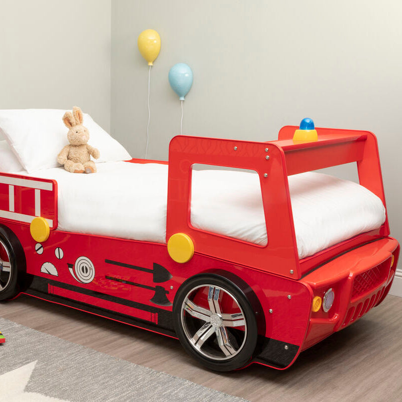 Orsina Kids Fire Engine Bed – Red Novelty Children's Bed Frame