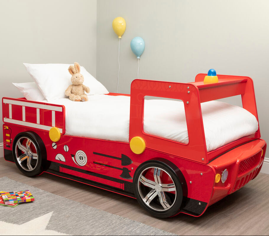 Orsina Kids Fire Engine Bed – Red Novelty Children's Bed Frame