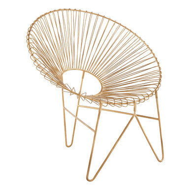 Orsina Templar Occasional Chair – Gold Wire Frame Accent Seating