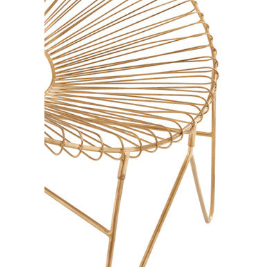 Orsina Templar Occasional Chair – Gold Wire Frame Accent Seating