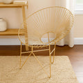 Orsina Templar Occasional Chair – Gold Wire Frame Accent Seating