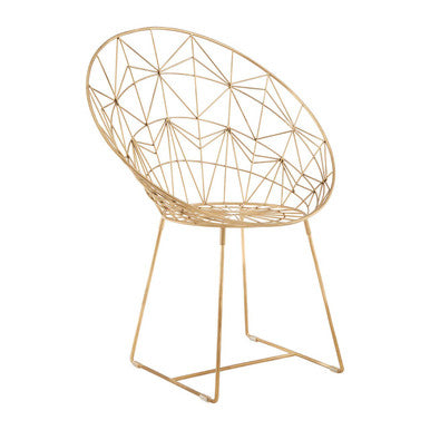 Orsina Templar Occasional Chair – Gold Frame Modern Accent Seating