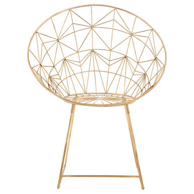 Orsina Templar Occasional Chair – Gold Frame Modern Accent Seating