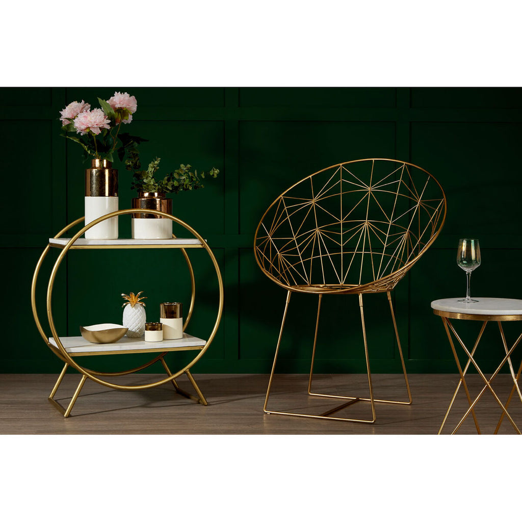 Orsina Templar Occasional Chair – Gold Frame Modern Accent Seating
