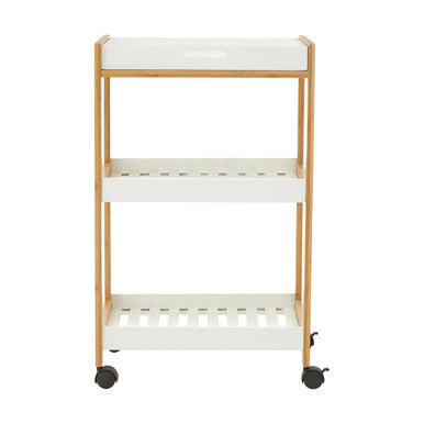 Orsina Nostra 3 Tier Rectangular Storage Trolley – Mobile Rolling Cart
