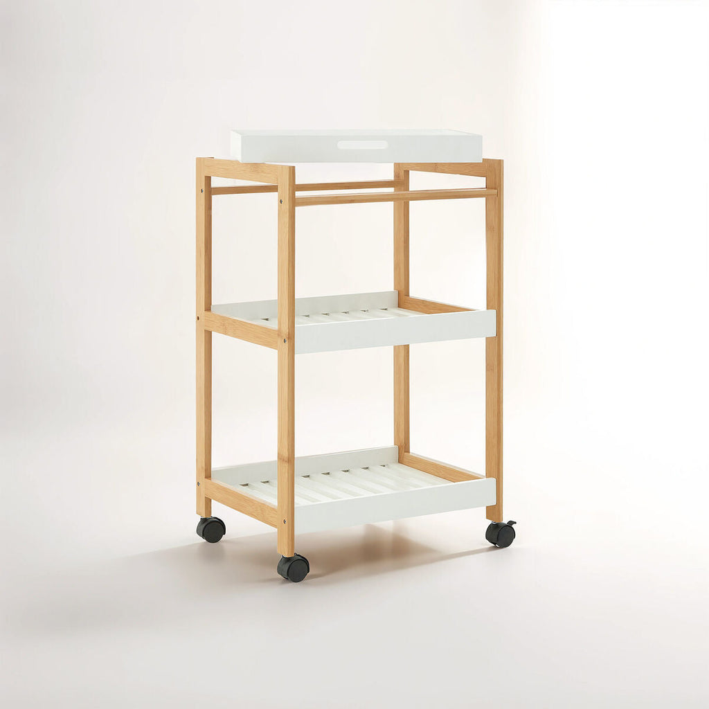 Orsina Nostra 3 Tier Rectangular Storage Trolley – Mobile Rolling Cart