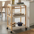 Orsina Nostra 3 Tier Rectangular Storage Trolley – Mobile Rolling Cart