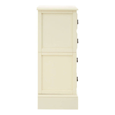 Orsina Florence Ivory Chest of 4 Drawers – Slim Bedroom Storage