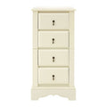 Orsina Florence Ivory Chest of 4 Drawers – Slim Bedroom Storage