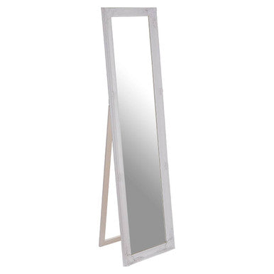 Orsina Elizabeth White Floor Standing Mirror – Full-Length Bedroom Mirror