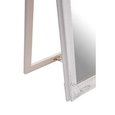 Orsina Elizabeth White Floor Standing Mirror – Full-Length Bedroom Mirror