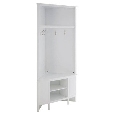 Orsina Portland Corner Coat Bench – Space-Saving Hallway Shoe Storage