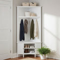 Orsina Portland Corner Coat Bench – Space-Saving Hallway Shoe Storage