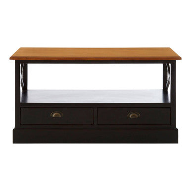 Virginia Fir Coffee Table by Orsina – Colonial Style with 2 Drawers