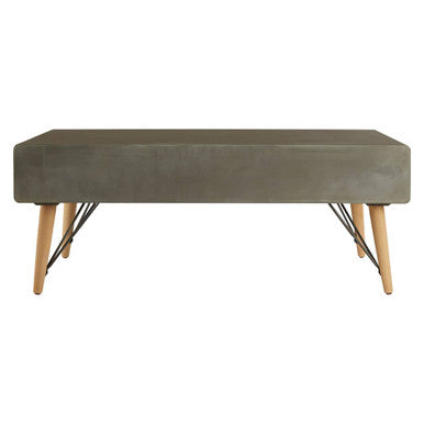 Orsina Trinity Coffee Table – Industrial Grey & Wood with 6 Drawers