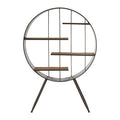 Orsina Trinity Round Metal and Wood Shelf Unit – Industrial Display