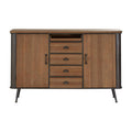 Orsina Trinity 4 Drawer Cabinet – Industrial Timber & Black Storage