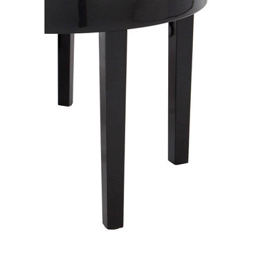 Orsina Moritz Nesting Tables – Set of 3 Black Pine Wood Side Tables