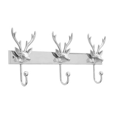 Orsina Arris Stag Head 3 Hook Wall Mounted Hanger – Rustic Coat Rack