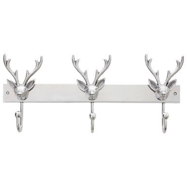 Orsina Arris Stag Head 3 Hook Wall Mounted Hanger – Rustic Coat Rack