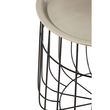 Orsina Templar Side Table – Black Wireframe Geometric Metal End Table