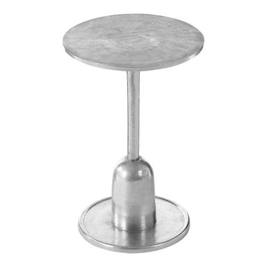 Orsina Halle Side Table – Handcrafted Silver Metal Modern End Table