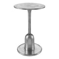 Orsina Halle Side Table – Handcrafted Silver Metal Modern End Table