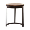 Orsina Halle Nesting Tables – Set of 2 Chevron Design Accent Tables