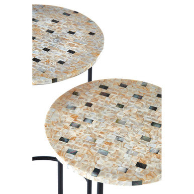 Orsina Halle Mother of Pearl Nesting Side Tables – Set of 2