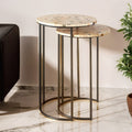 Orsina Halle Mother of Pearl Nesting Side Tables – Set of 2