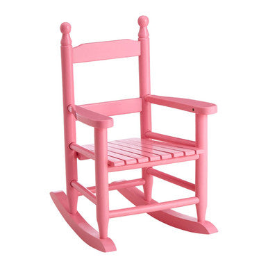 Orsina Kids Pink Rocking Chair – Wooden Slatted Back Toddler Seat