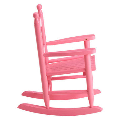 Orsina Kids Pink Rocking Chair – Wooden Slatted Back Toddler Seat
