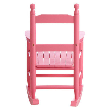 Orsina Kids Pink Rocking Chair – Wooden Slatted Back Toddler Seat