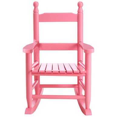 Orsina Kids Pink Rocking Chair – Wooden Slatted Back Toddler Seat