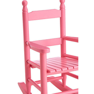 Orsina Kids Pink Rocking Chair – Wooden Slatted Back Toddler Seat