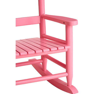 Orsina Kids Pink Rocking Chair – Wooden Slatted Back Toddler Seat