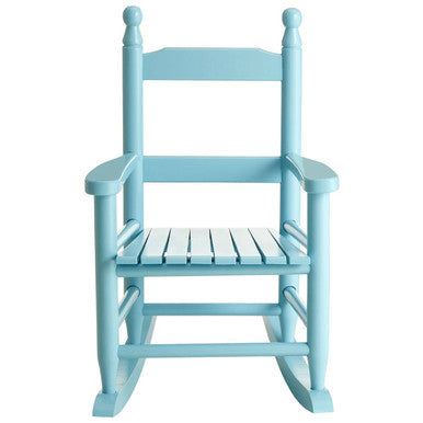 Orsina Kids Blue Rocking Chair – Classic Wooden Nursery Seating