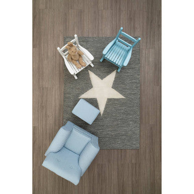 Orsina Kids Blue Rocking Chair – Classic Wooden Nursery Seating
