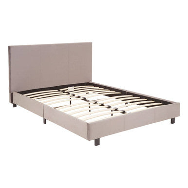 Orsina Napoli King Bed – Grey Upholstered Velvet Platform Bed