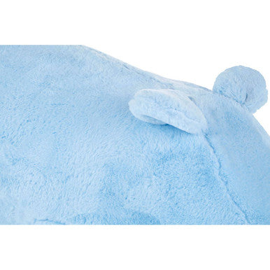 Orsina Hippo Animal Stool – Kids Blue Fabric Ottoman for Nursery