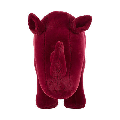 Orsina Rhino Animal Stool – Maroon Faux Fur Kids Playroom Seating