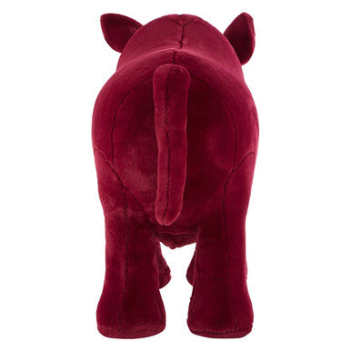 Orsina Rhino Animal Stool – Maroon Faux Fur Kids Playroom Seating