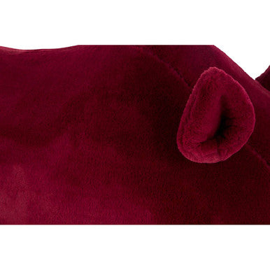 Orsina Rhino Animal Stool – Maroon Faux Fur Kids Playroom Seating